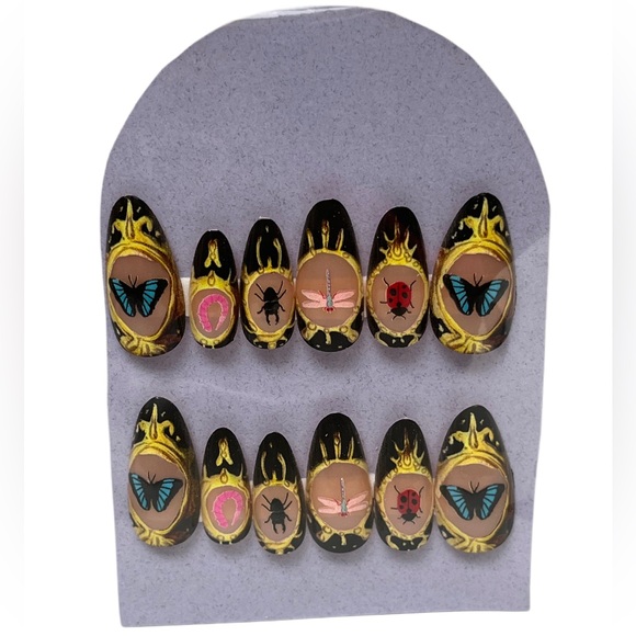 unbranded | Makeup | Press On Nails Butterfly And Insect Nail Art Set ...
